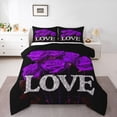 thumbnail image 1 of Castle Fairy Romantic Floral Rose Twin Comforter Sets,Happy Valentine's Day Bedding Set, 1 of 8