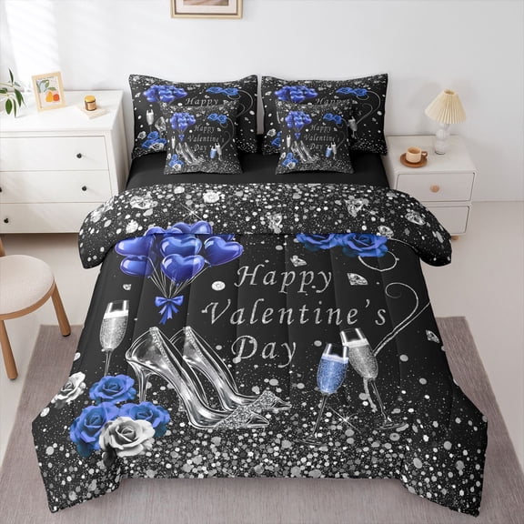 Castle Fairy Romantic Flower Rose Twin Bedding Sets,Bling Crystal Bedding Comforter Set