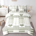 thumbnail image 1 of Castle Fairy Romantic Love Heart Bedding Comforter Set 7pcs for Female Men,Happy Valentine's Day Queen Bedding Sets Super Cozy,Geometric Plaid Stripes Queen Sheet Sets,Super Cozy Room Decor, 1 of 8