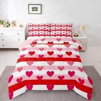 Castle Fairy Romantic Love Heart Twin Comforter Sets,Happy Valentine's Day Bedding Set