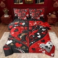 thumbnail image 1 of Castle Fairy Romantic Lover Couple Twin Bedding Sets 7-Piece for Female Men Women,Happy Valentine's Day Bedding Comforter Set Microfiber,Love Heart Print Breathable Sheet Sets,Ultra Soft Home Decor, 1 of 8