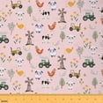thumbnail image 1 of Castle Fairy Rooster Sheep Cow Fabric by the Yard 1 Yard,Farmhouse Animal Home Decor Fabric by the Yard,Cartoon Truck Room Decor Fabric by the Yard,Ultra Soft Cute Home Decor, 1 of 6