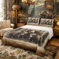 thumbnail image 1 of Castle Fairy Rusic Cabin Bear Queen Sheets 4 Pieces,Woodland Wildlife Queen Sheet Sets,Natural Brown,1 Fitted Sheet, 1 Flat Sheet and 2 Pillowcases, 1 of 6