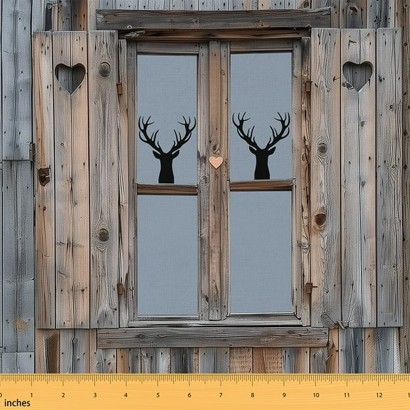 Castle Fairy Rustic Farmhouse Fabric by the Yard 1 Yard,Old Barn Door Home Decor Fabric by the Yard,Lodge Cabin Room Decor Fabric by the Yard,Microfiber Teens Bedroom Decor