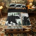 thumbnail image 1 of Castle Fairy Rustic Jungle Deer Zipper Twin Comforter Sets with Fitted Sheet and 2 Pillowcases,Woodland Animal Maple Leaves Zipper Bedding Set,Brown Orange Cream,Black Reversible,4-Piece, 1 of 6