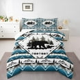 thumbnail image 1 of Castle Fairy Safari Bear Full Size Comforter Sets 3-Piece for Teens Adults,Bohemian Tribal Aztec Bedding Comforter Set,Hunting Theme Lightweight Bedding Sets,Lightweight Room Decor,Reversible, 1 of 8
