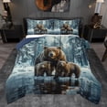 thumbnail image 1 of Castle Fairy Safari Bears Full Size Comforter Sets 3-Piece for Boys Girls,Winter Jungle Animal Bedding Comforter Set,Woodland Wildlife Lightweight Bedding Sets,Luxury Bedroom Decor,Reversible, 1 of 8