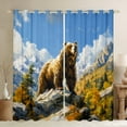 thumbnail image 1 of Castle Fairy Safari Brown Bear Black Out Curtains for Boys Girls Teens,Woodland Animal Curtains Pack Of 2 (42X63 Each),Jungle Wildlife Bedroom Curtains,Super Cozy Room Decor, 1 of 6