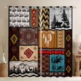 thumbnail image 1 of Castle Fairy Safari Deer Bear Black Out Curtains for Teens Adults,Bohemian Tribal Aztec Curtains Pack of 2 (42x63 Each),Exotic Style Bedroom Curtains,Lightweight Room Decor, 1 of 6