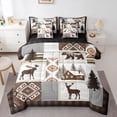thumbnail image 1 of Castle Fairy Safari Deer Bear Boy Girl Bedding Comforter Set 7pcs,Bohemian Tribal Aztec Queen Bedding Sets Super Cozy,Vintage Rusitc Cabin Queen Sheet Sets,Lightweight Room Decor,Reversible, 1 of 8