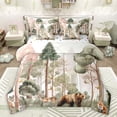 thumbnail image 1 of Castle Fairy Safari Deer Bear Boy Girl Bedding Comforter Set 7pcs,Jungle Animal Queen Bedding Sets Super Cozy,Woodland Wildlife Queen Sheet Sets,Lightweight Room Decor,Reversible, 1 of 8