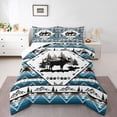 thumbnail image 1 of Castle Fairy Safari Deer Bedding Comforter Set 2pcs for Boys Girls,Hippie Tribal Aztec Twin Comforter Sets Microfiber,Jungle Animal Breathable Bedding Set,Breathable Home Decor,Reversible, 1 of 8