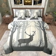 thumbnail image 1 of Castle Fairy Safari Deer Twin Bedding Sets 7-Piece for Kids Teenagers Adults,Smooky Jungle Animal Bedding Comforter Set Microfiber,Woodland Wildlife Breathable Sheet Sets,Breathable Home Decor, 1 of 8