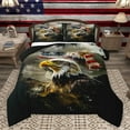 thumbnail image 1 of Castle Fairy Safari Eagle Bedding Comforter Set 2pcs for Boys Girls,USA Flag Twin Comforter Sets Microfiber,Vintage Aesthetic Breathable Bedding Set,Super Cozy Room Decor,Reversible, 1 of 8