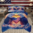 thumbnail image 1 of Castle Fairy Safari Eagles Bedding Comforter Set 2pcs for Boys Girls,USA Flag Love Heart Twin Comforter Sets Microfiber,Vintage Aesthetic Breathable Bedding Set,Super Cozy Room Decor,Reversible, 1 of 8