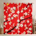 thumbnail image 1 of Castle Fairy Sakura Black Out Curtains,Black Red Sakura Curtains Pack of 2 (42x63 Each), 1 of 6