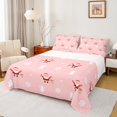 thumbnail image 1 of Castle Fairy Santa Claus 4 Pieces Queen Sheet Sets for Children,Festival Xmas Ultra Soft Flat Sheet,Christmas Snowflakes Queen Fitted Sheet,Super Cozy Room Decor, 1 of 7