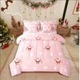 thumbnail image 1 of Castle Fairy Santa Claus 7pcs Bedding Comforter Set for Children,Festival Xmas Queen Bedding Sets Super Cozy,Christmas Snowflakes Queen Sheet Sets,Super Cozy Room Decor, 1 of 7
