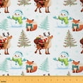 thumbnail image 1 of Castle Fairy Santa Claus Fabric by the Yard 1 Yard,Deer Fox Home Decor Fabric by the Yard,Christmas Tree Snowman Room Decor Fabric by the Yard,Lightweight Room Decor, 1 of 6