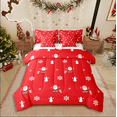 thumbnail image 1 of Castle Fairy Santa Claus Girl 7 Pieces Bedding Comforter Set,Christmas Deer Full Bedding Set Lightweight,White Red Fitted Sheet Flat Sheet,Microfiber Bedroom Decor, 1 of 7