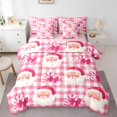 thumbnail image 1 of Castle Fairy Santa Claus Girl 7pcs Bedding Comforter Set,Merry Christmas Queen Bedding Sets Super Cozy,Geometric Plaid Queen Sheet Sets,Breathable Home Decor, 1 of 8