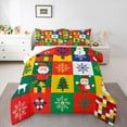thumbnail image 1 of Castle Fairy Santa Claus Snowman 2pcs Bedding Comforter Set for Children,Winter Snowflakes Twin Comforter Sets,Geometric Plaid Breathable Bedding Set,Super Cozy Room Decor, 1 of 8