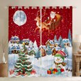 thumbnail image 1 of Castle Fairy Santa Claus Snowman Black Out Curtains for Preppy Children Teens,Merry Christmas Tree Curtains Pack Of 2 (42X63 Each),Xmas Festival Theme Bedroom Curtains,Microfiber Bedroom Decor, 1 of 6