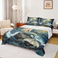 thumbnail image 1 of Castle Fairy Sea Mermaid 4-Piece Full Size Sheets,Ocean Princess Bed Sheets,Oil Painting Lightweight Sheet Sets,Microfiber Girls Bedroom Decor, 1 of 7