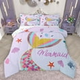 thumbnail image 1 of Castle Fairy Sea Mermaid Bedding Comforter Set 2pcs for Kids Children,Abstract Rainbow Bling Glitter Twin Comforter Sets Microfiber,Dreamy Ocean Princess Breathable Bedding Set,Super Cozy Room Decor, 1 of 8