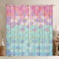 thumbnail image 1 of Castle Fairy Sea Mermaid Girl Black Out Curtains,Bling Glitter Glitter Curtains Pack of 2 (42x63 Each),Ocean Princess Bedroom Curtains,Luxury Bedroom Decor, 1 of 6