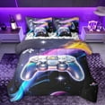 thumbnail image 1 of Castle Fairy Silver Cyberpunk Gamepads Twin Bedding Sets,Video Game Bedding Comforter Set, 1 of 8