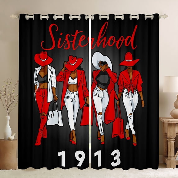 Castle Fairy Sisterhood Curtains Pack of 2 (42x84 Each),Romantic Theme Curtains Blackout