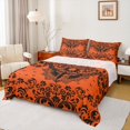 thumbnail image 1 of Castle Fairy Skull Moth Damask Full Size Sheets 4-Piece for Female Men,Abstract Gothic Theme Breathable Bed Sheets,Bohemian Traditional Flower Lightweight Sheet Sets,Microfiber Bedroom Decor, 1 of 7