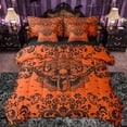 thumbnail image 1 of Castle Fairy Skull Moth Damask Twin Bedding Sets 7-Piece for Female Men,Abstract Gothic Theme Bedding Comforter Set Microfiber,Bohemian Traditional Flower Breathable Sheet Sets, 1 of 8