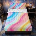 thumbnail image 1 of Castle Fairy Smooth Pastel Fluid Swirl Zipper Full Size Comforter Sets with Fitted Sheet and 2 Pillowcases,Soft Gradient Ribbon Abstract Tile Zipper Bedding Set,Pink Sky,Reversible,4pcs, 1 of 6
