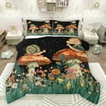 thumbnail image 1 of Castle Fairy Snail Mushroom Boy Girl Full Size Comforter Sets 3-Piece,Chic Floral Flowers Bedding Comforter Set,Botanical Plants Lightweight Bedding Sets,Ultra Soft Home Decor,Reversible, 1 of 8