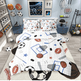 thumbnail image 1 of Castle Fairy Soccer Basketball Football 7 Pieces Bedding Comforter Set for Teenagers,Sport Theme Full Bedding Set Lightweight,Ball Gamer Fitted Sheet Flat Sheet,Super Cozy Room Decor, 1 of 7