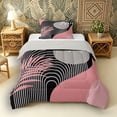 thumbnail image 1 of Castle Fairy Soft Pink Frond Twin Comforter Sets 3-Piece for Girls, Neutral Circle Bedding Set for Guest Room, Blush and Gray,Grey Reversible, 1 of 6