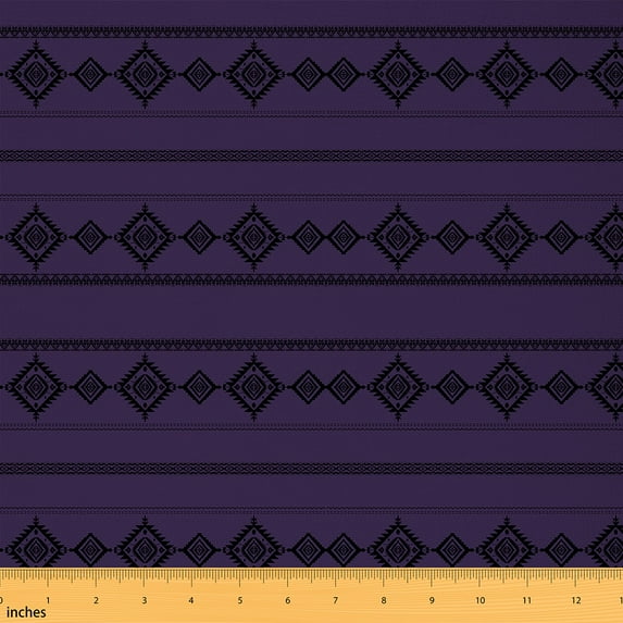 Castle Fairy Southwestern Aztec Fabric by the Yard 1 Yard,Bohemian Geometric Home Decor Fabric by the Yard,Geometric Stripes Room Decor Fabric by the Yard,Ultra Soft Tribal Home Decor