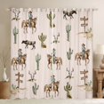 thumbnail image 1 of Castle Fairy Southwestern Cowboy Curtains Pack of 2 (42x84 Each) for Kids Teens Adults,Botanical Cactus Curtains Blackout,Western Theme Bull Skull Bedroom Curtains,Ultra Soft Home Decor, 1 of 6