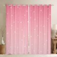 thumbnail image 1 of Castle Fairy Sparkling Stars Print Black Out Curtains for Female Girls,Dreamy Princess Curtains Pack of 2 (42x63 Each),Bling Gradient Glitter Bedroom Curtains,Super Cozy Room Decor, 1 of 6