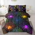 thumbnail image 1 of Castle Fairy Spider Web 7 Pieces Bedding Comforter Set for Teenagers,Happy Halloween Full Bedding Set Lightweight,Spooky Animal Fitted Sheet Flat Sheet,Breathable Home Decor, 1 of 8