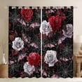 thumbnail image 1 of Castle Fairy Spooky Animal Bats Black Out Curtains for Teenagers,Happy Halloween Curtains Pack of 2 (42x63 Each),Floral Rose Bedroom Curtains,Lightweight Room Decor, 1 of 6