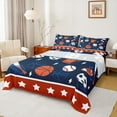 thumbnail image 1 of Castle Fairy Sport Baseball Basketball Soccer 4-Piece Full Size Sheets for Teens,Ball Gamer Bed Sheets,Abstract Stars Lightning Lightweight Sheet Sets,Breathable Home Decor, 1 of 7