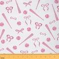 thumbnail image 1 of Castle Fairy Sport Baseball Fabric by the Yard 1 Yard for Teens,Pink Bow Home Decor Fabric by the Yard,Ball Gamer Room Decor Fabric by the Yard,Super Cozy Room Decor, 1 of 6