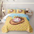 thumbnail image 1 of Castle Fairy Sport Baseball Quilt King,Ice Cream Glove Pattern King Coverlet Set,Brown Blue Pink, 1 of 7