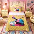 thumbnail image 1 of Castle Fairy Sport Baseball Twin Sheets 3pcs, Ice Cream Drip Bedding, Pink Blue,1 Fitted Sheet, 1 Flat Sheet and 1 Pillowcase, 1 of 6