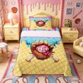thumbnail image 1 of Castle Fairy Sport Baseball Twin Sheets 3pcs, Ice Cream Sundae Pattern Bedding, Pink Yellow Blue,1 Fitted Sheet, 1 Flat Sheet and 1 Pillowcase, 1 of 6