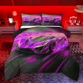 thumbnail image 1 of Castle Fairy Sport Car Queen Comforter Set for Adults,Speed Race Car Bedding Comforter Set, 1 of 8