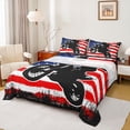thumbnail image 1 of Castle Fairy Sport Motorcycle Twin Sheet Sets for Boys Girls,American Flag Bedding, 1 of 7